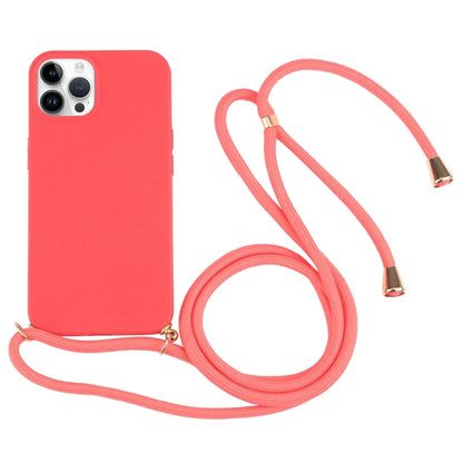 Wheat Straw TPU Shockproof Phone Case with Neck Lanyard, For iPhone 16 Pro Max, For iPhone 16 Pro...