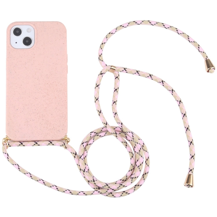 Wheat Straw TPU Shockproof Phone Case with Neck Lanyard, For iPhone 16 Pro Max, For iPhone 16 Pro...
