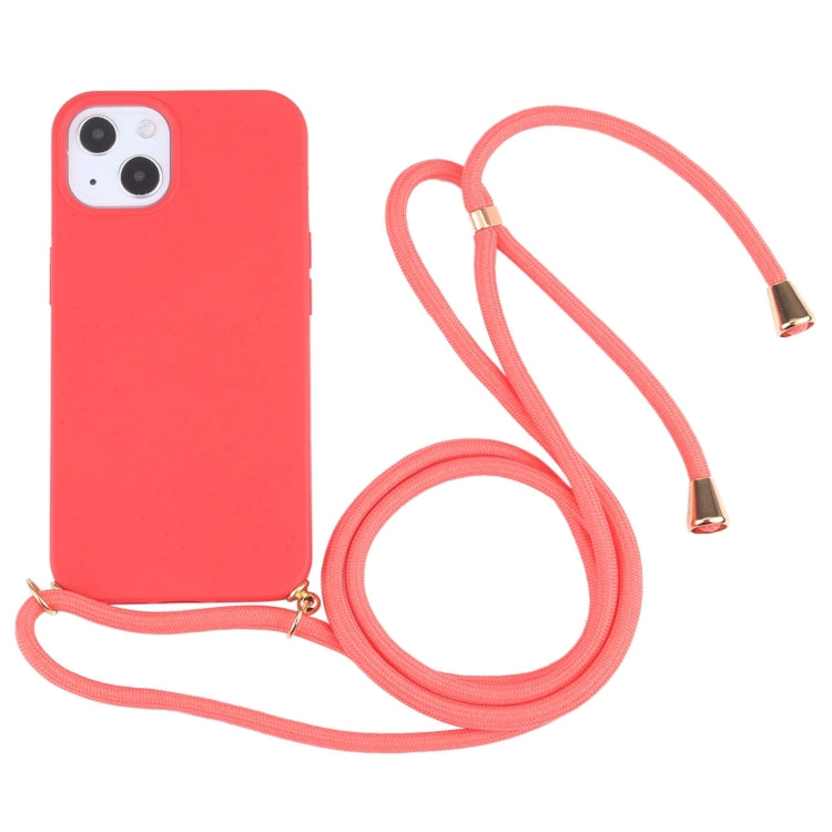 Wheat Straw TPU Shockproof Phone Case with Neck Lanyard, For iPhone 16 Pro Max, For iPhone 16 Pro...