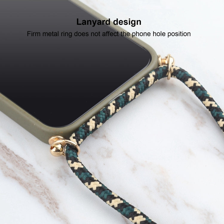 Wheat Straw TPU Shockproof Phone Case with Neck Lanyard, For iPhone 16 Pro Max, For iPhone 16 Pro...