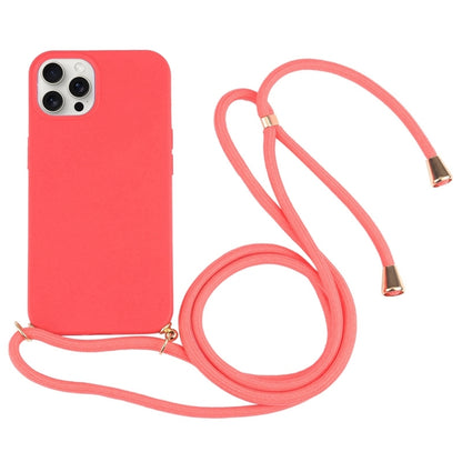 Wheat Straw TPU Shockproof Phone Case with Neck Lanyard, For iPhone 16 Pro Max, For iPhone 16 Pro...