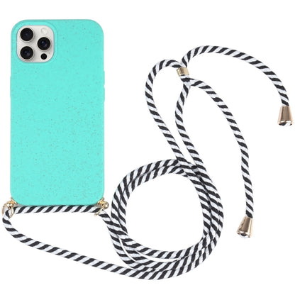 Wheat Straw TPU Shockproof Phone Case with Neck Lanyard, For iPhone 16 Pro Max, For iPhone 16 Pro...