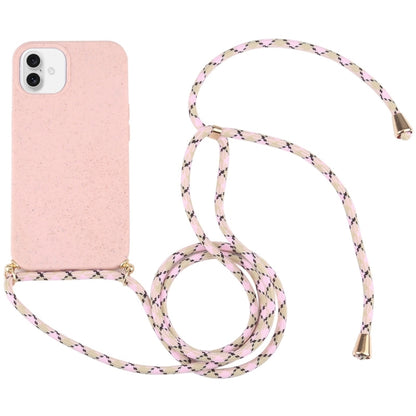 Wheat Straw TPU Shockproof Phone Case with Neck Lanyard, For iPhone 16 Pro Max, For iPhone 16 Pro...