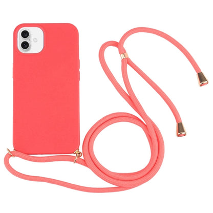 Wheat Straw TPU Shockproof Phone Case with Neck Lanyard, For iPhone 16 Pro Max, For iPhone 16 Pro...