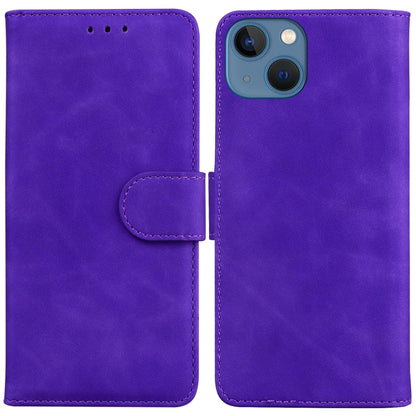 Skin Feel Pure Color Flip Leather Phone Case