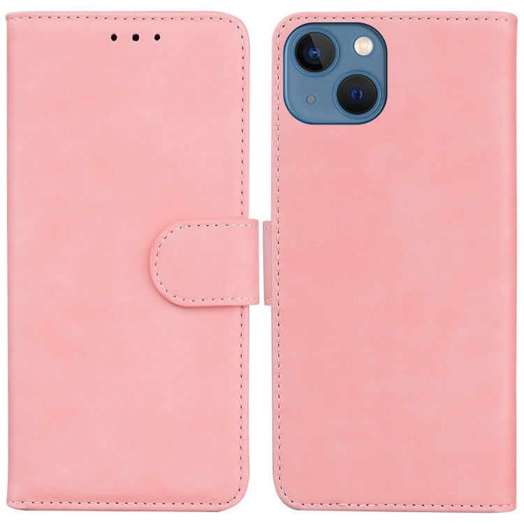 Skin Feel Pure Color Flip Leather Phone Case