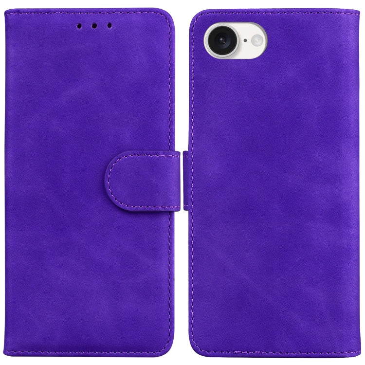 Skin Feel Pure Color Flip Leather Phone Case