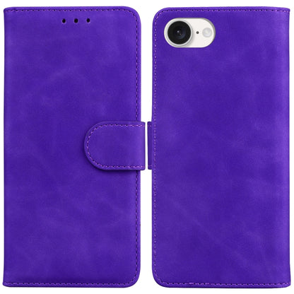 Skin Feel Pure Color Flip Leather Phone Case