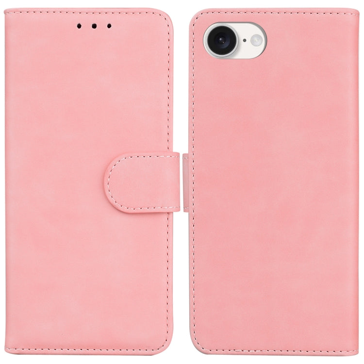 Skin Feel Pure Color Flip Leather Phone Case