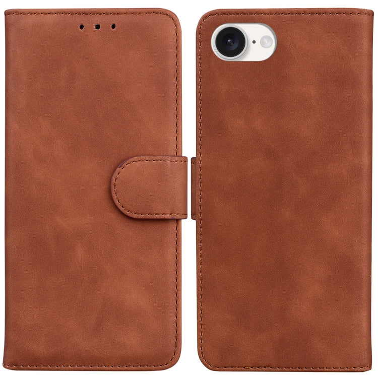 Skin Feel Pure Color Flip Leather Phone Case