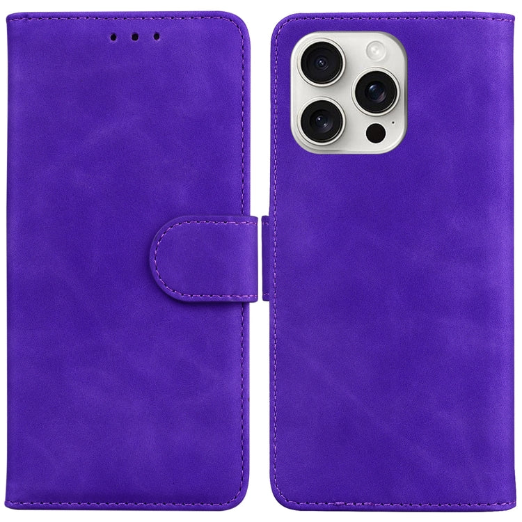 Skin Feel Pure Color Flip Leather Phone Case