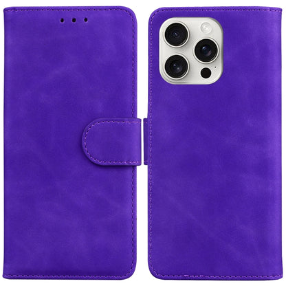 Skin Feel Pure Color Flip Leather Phone Case
