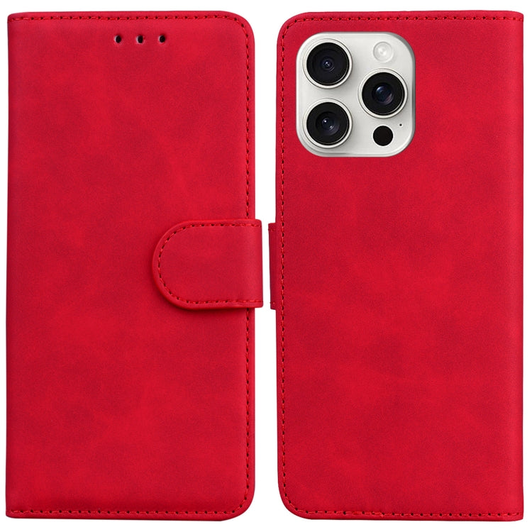 Skin Feel Pure Color Flip Leather Phone Case