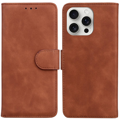Skin Feel Pure Color Flip Leather Phone Case