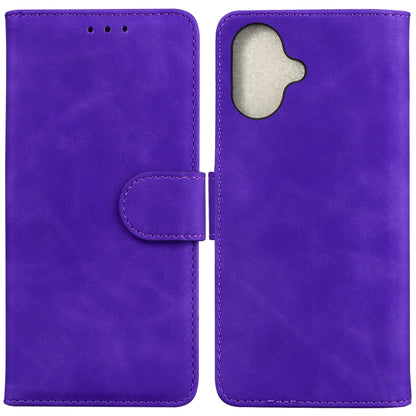 Skin Feel Pure Color Flip Leather Phone Case