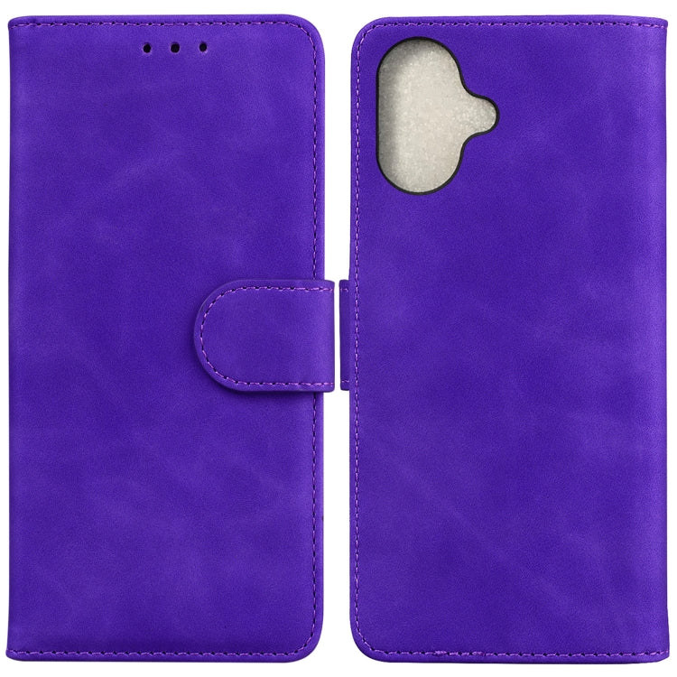 Skin Feel Pure Color Flip Leather Phone Case