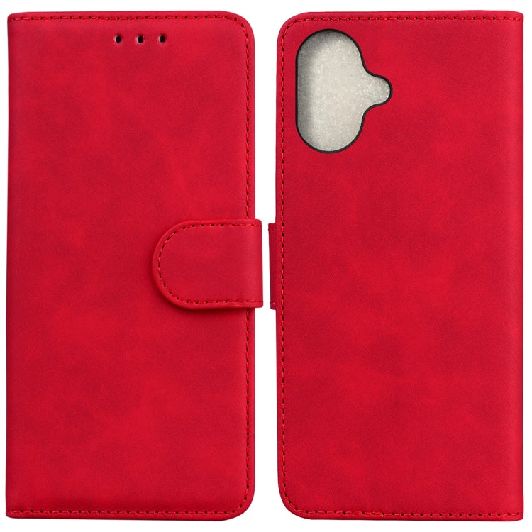 Skin Feel Pure Color Flip Leather Phone Case