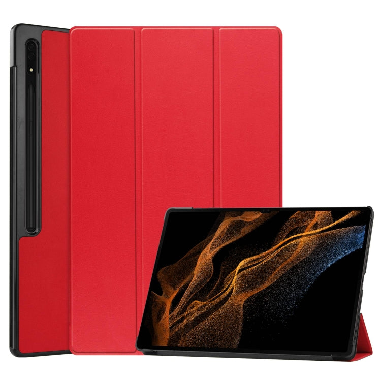 Custer Pure Color 3-Fold Holder Smart Leather Tablet Case, For Samsung Galaxy Tab S9 FE / S10 FE�...