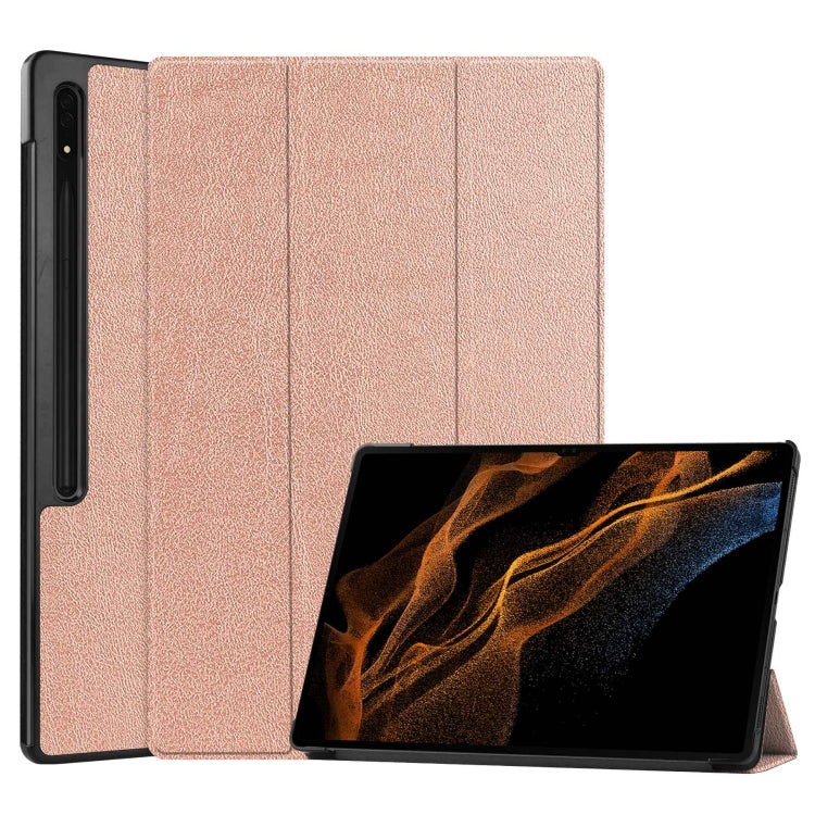 Custer Pure Color 3-Fold Holder Smart Leather Tablet Case, For Samsung Galaxy Tab S9 FE / S10 FE�...