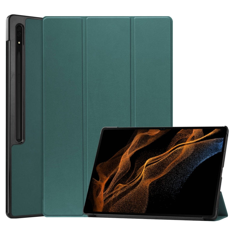 Custer Pure Color 3-Fold Holder Smart Leather Tablet Case, For Samsung Galaxy Tab S9 FE / S10 FE�...