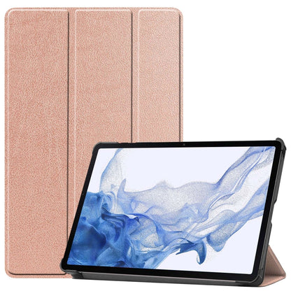 Custer Pure Color 3-Fold Holder Smart Leather Tablet Case, For Samsung Galaxy Tab S9 FE / S10 FE�...