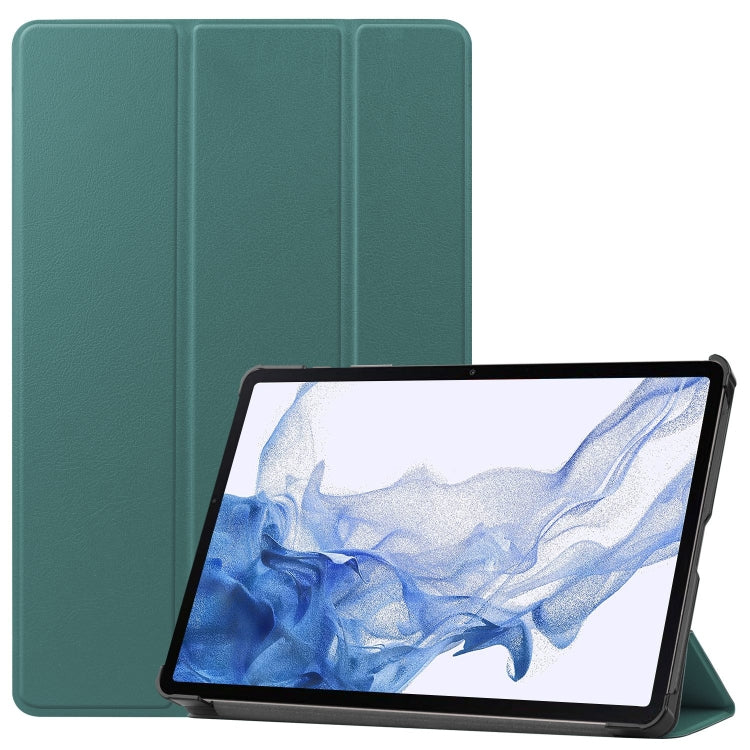 Custer Pure Color 3-Fold Holder Smart Leather Tablet Case, For Samsung Galaxy Tab S9 FE / S10 FE�...