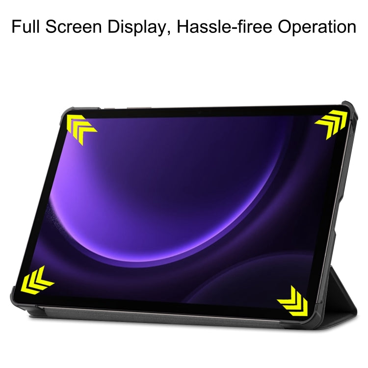Custer Pure Color 3-Fold Holder Smart Leather Tablet Case, For Samsung Galaxy Tab S9 FE / S10 FE�...