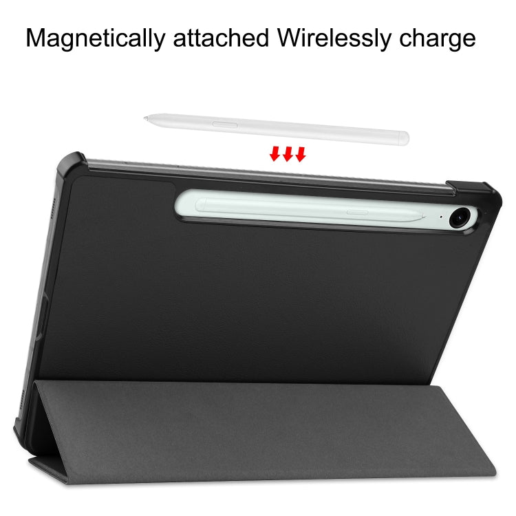 Custer Pure Color 3-Fold Holder Smart Leather Tablet Case, For Samsung Galaxy Tab S9 FE / S10 FE�...