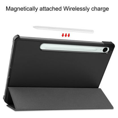 Custer Pure Color 3-Fold Holder Smart Leather Tablet Case, For Samsung Galaxy Tab S9 FE / S10 FE�...