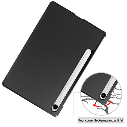 Custer Pure Color 3-Fold Holder Smart Leather Tablet Case, For Samsung Galaxy Tab S9 FE / S10 FE�...