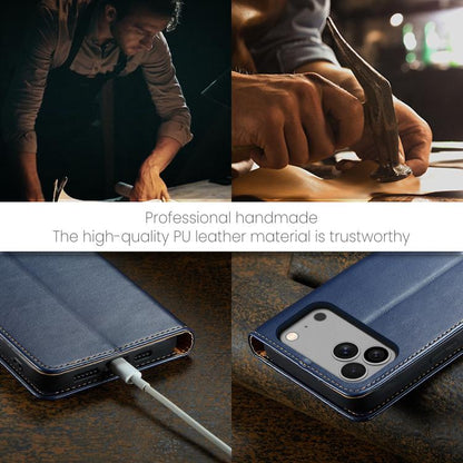 Fierre Shann PU Genuine Leather Texture Phone Case