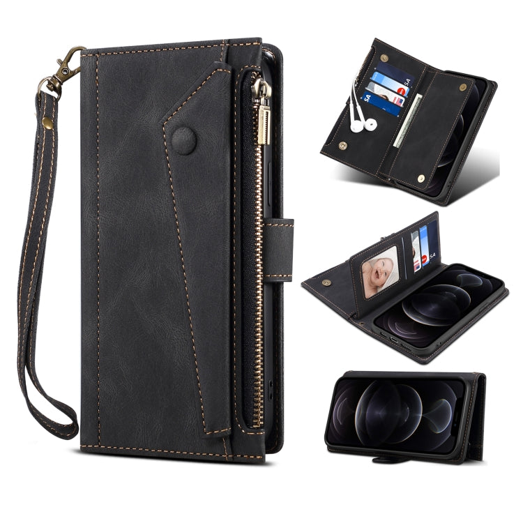 ESEBLE Retro Frosted RFID Flip Leather Phone Case, For iPhone 16e, For iPhone 16 Pro Max���������...