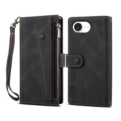 ESEBLE Retro Frosted RFID Flip Leather Phone Case, For iPhone 16e, For iPhone 16 Pro Max���������...