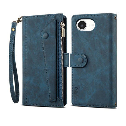 ESEBLE Retro Frosted RFID Flip Leather Phone Case, For iPhone 16e, For iPhone 16 Pro Max���������...