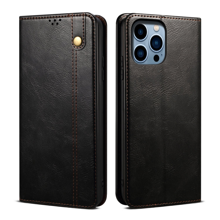 Oil Wax Crazy Horse Texture Leather Phone Case, For iPhone 16e, For iPhone 16 Pro Max������������...