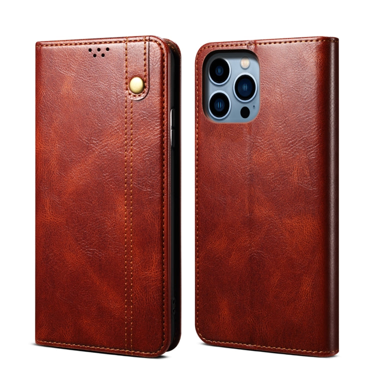 Oil Wax Crazy Horse Texture Leather Phone Case, For iPhone 16e, For iPhone 16 Pro Max������������...