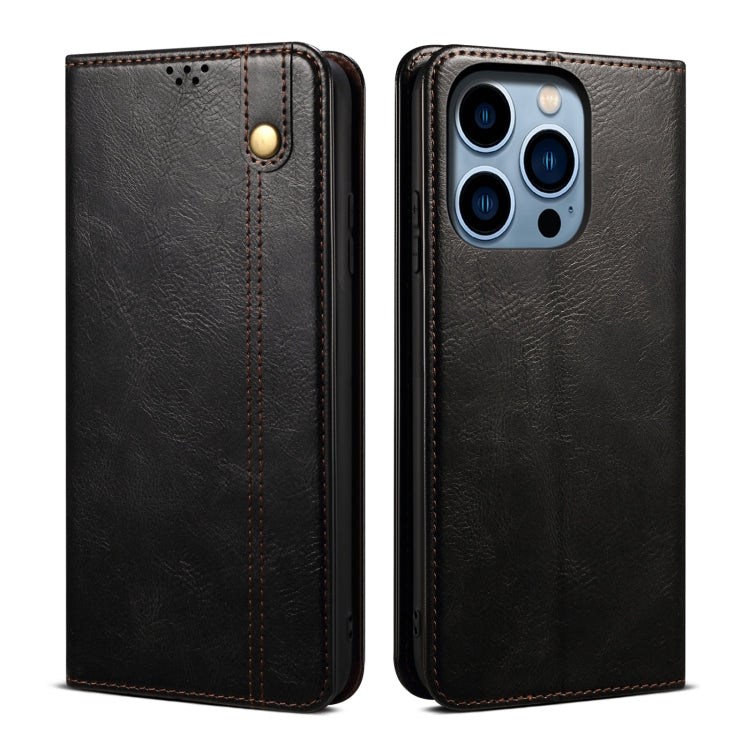 Oil Wax Crazy Horse Texture Leather Phone Case, For iPhone 16e, For iPhone 16 Pro Max������������...