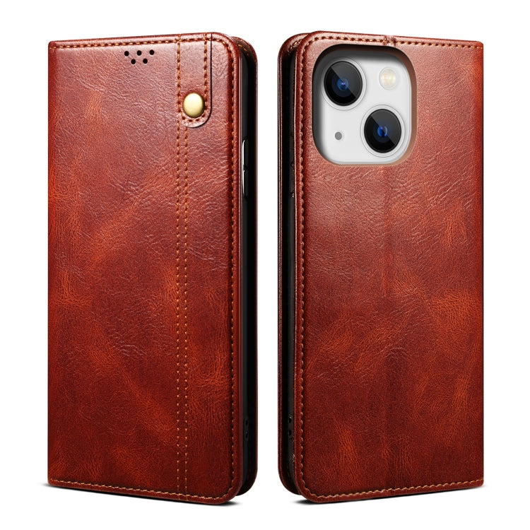 Oil Wax Crazy Horse Texture Leather Phone Case, For iPhone 16e, For iPhone 16 Pro Max������������...