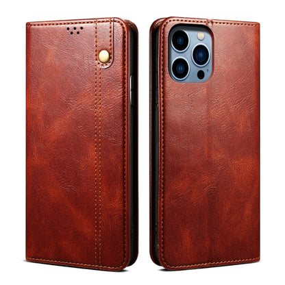 Oil Wax Crazy Horse Texture Leather Phone Case, For iPhone 16e, For iPhone 16 Pro Max������������...