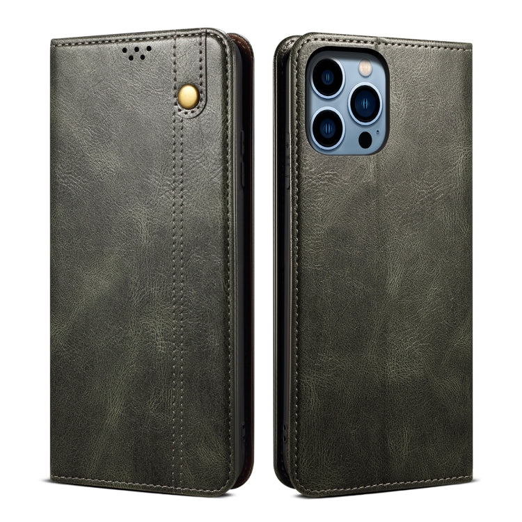 Oil Wax Crazy Horse Texture Leather Phone Case, For iPhone 16e, For iPhone 16 Pro Max������������...