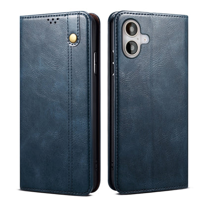 Oil Wax Crazy Horse Texture Leather Phone Case, For iPhone 16e, For iPhone 16 Pro Max������������...