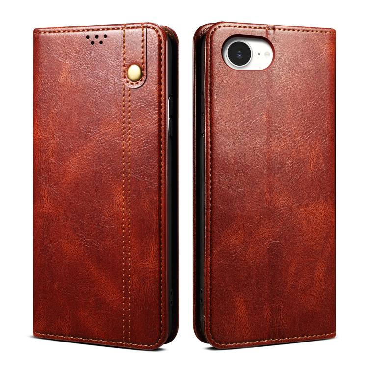 Oil Wax Crazy Horse Texture Leather Phone Case, For iPhone 16e, For iPhone 16 Pro Max������������...