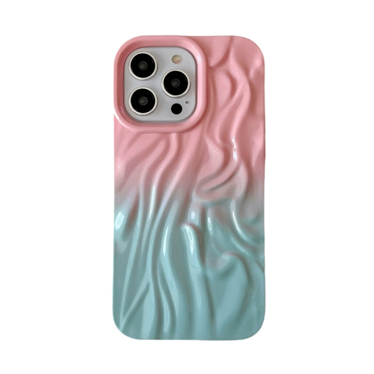 Wrinkle Gradient Oily Feel TPU Phone Case, For iPhone 16 Plus, For iPhone 16, For iPhone 15 Pro M...