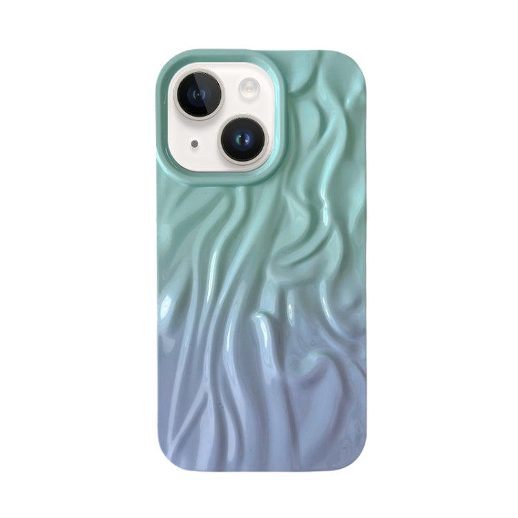Wrinkle Gradient Oily Feel TPU Phone Case, For iPhone 16 Plus, For iPhone 16, For iPhone 15 Pro M...