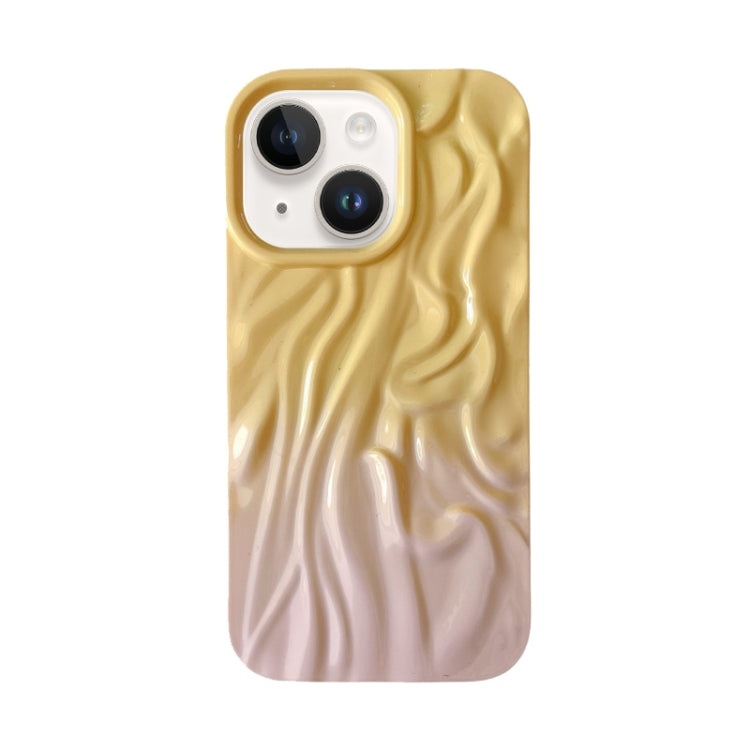 Wrinkle Gradient Oily Feel TPU Phone Case, For iPhone 16 Plus, For iPhone 16, For iPhone 15 Pro M...