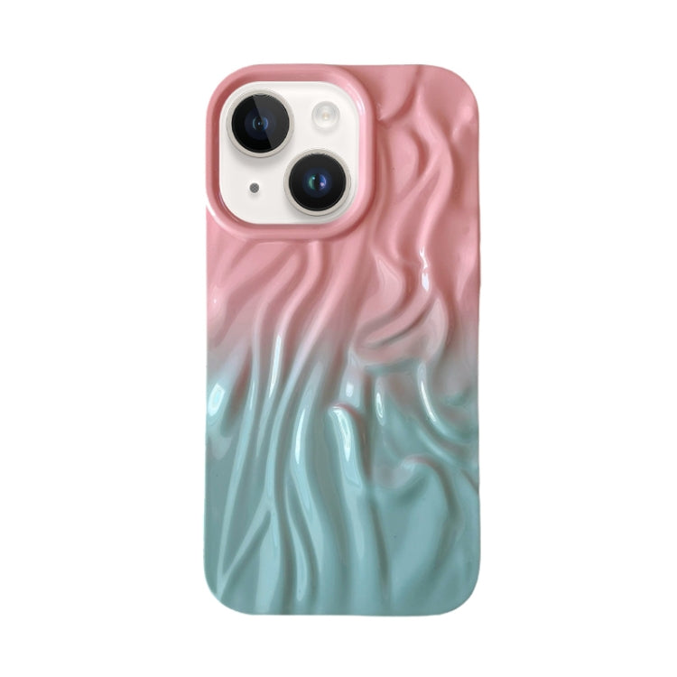 Wrinkle Gradient Oily Feel TPU Phone Case, For iPhone 16 Plus, For iPhone 16, For iPhone 15 Pro M...