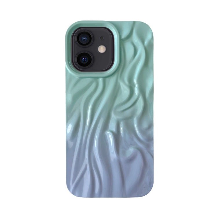 Wrinkle Gradient Oily Feel TPU Phone Case, For iPhone 16 Plus, For iPhone 16, For iPhone 15 Pro M...