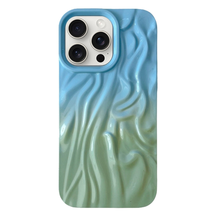 Wrinkle Gradient Oily Feel TPU Phone Case, For iPhone 16 Plus, For iPhone 16, For iPhone 15 Pro M...