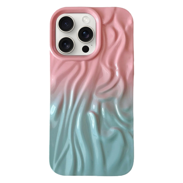 Wrinkle Gradient Oily Feel TPU Phone Case, For iPhone 16 Plus, For iPhone 16, For iPhone 15 Pro M...