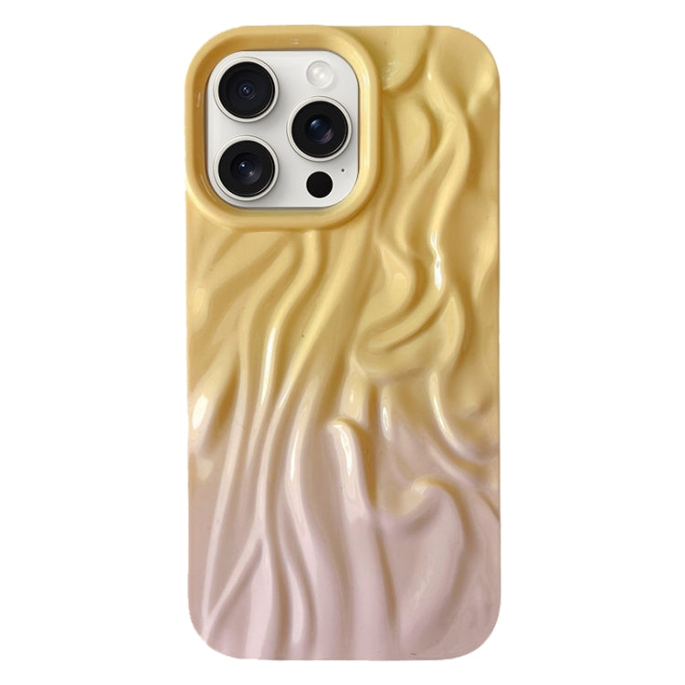 Wrinkle Gradient Oily Feel TPU Phone Case, For iPhone 16 Plus, For iPhone 16, For iPhone 15 Pro M...